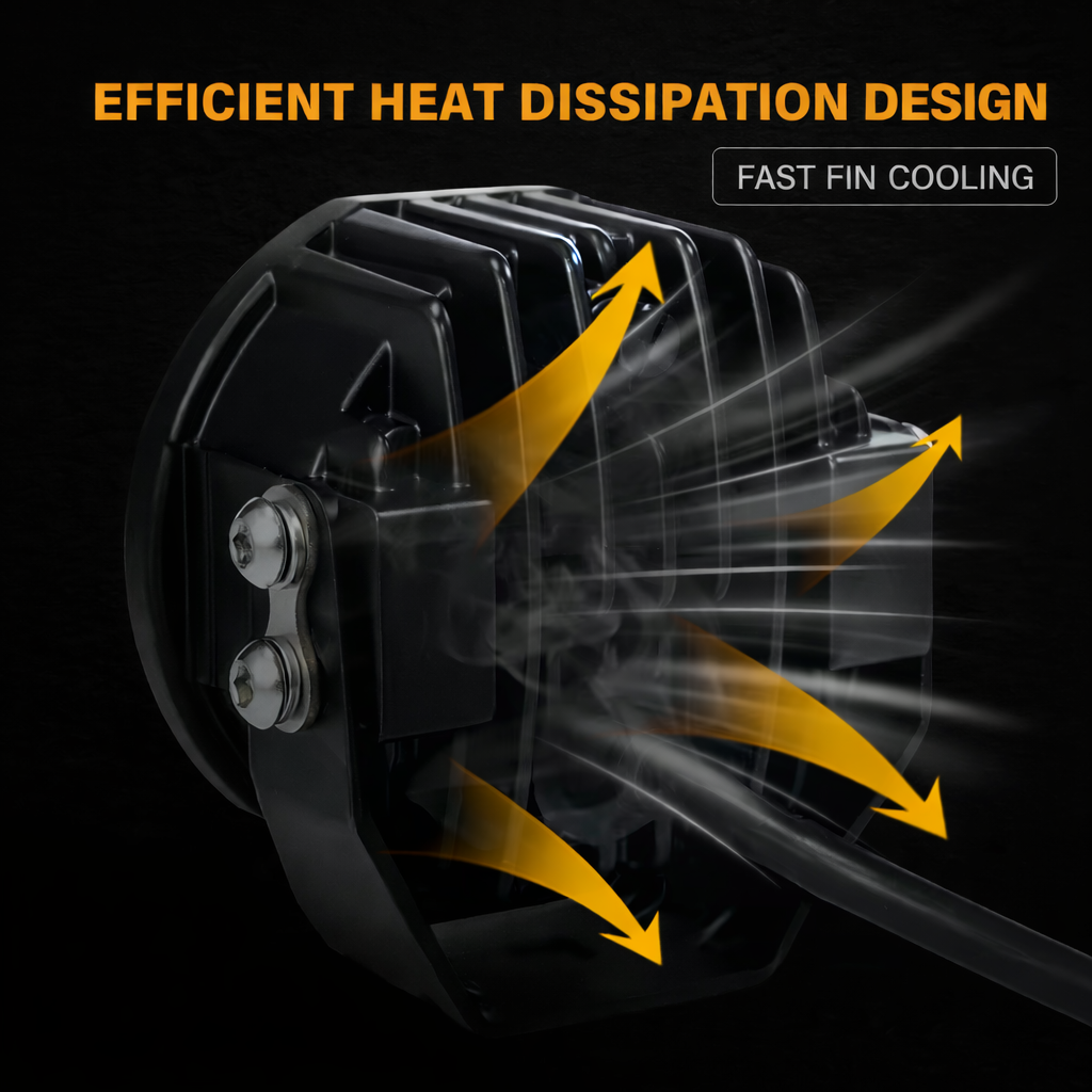 35W 3.5″ Heavy Duty LED Driving & Work Lights (Pair) White & Amber for Off-Road, 4x4 & Work Trucks