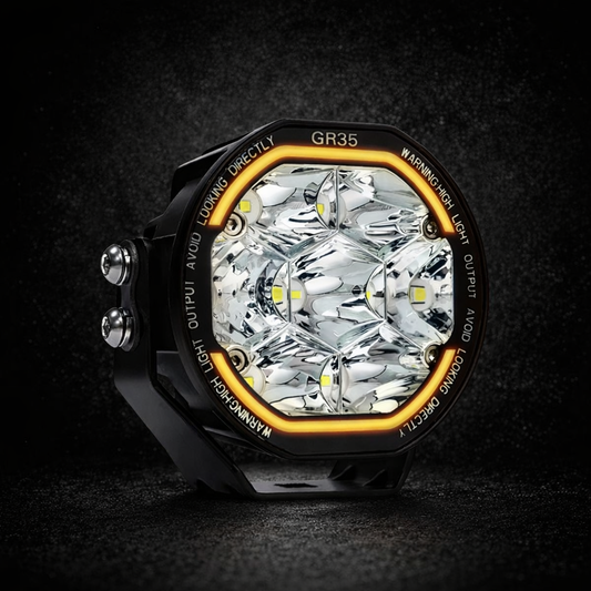 35W 3.5″ Heavy Duty LED Driving & Work Lights (Pair) White & Amber for Off-Road, 4x4 & Work Trucks