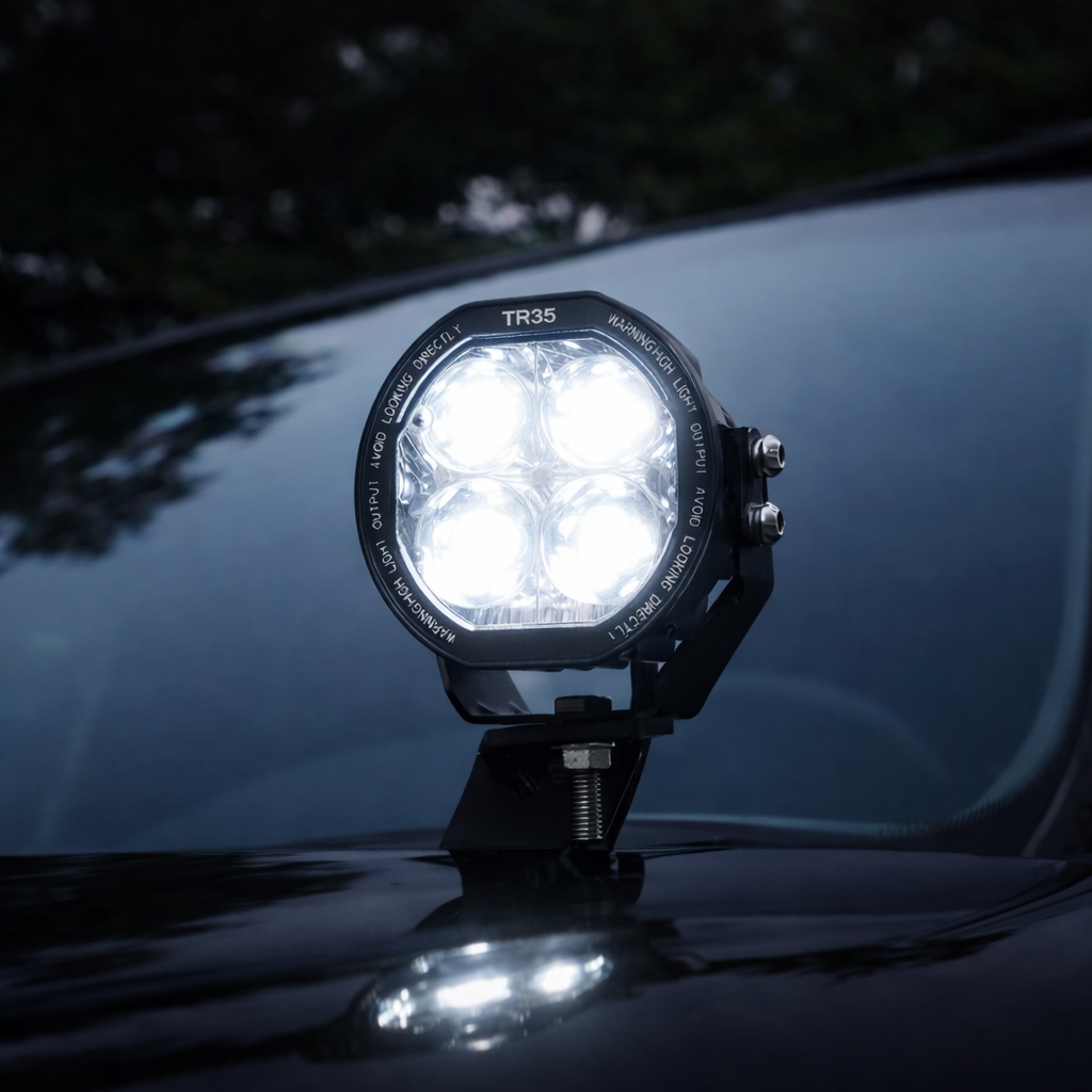 3.5″ White Waterproof LED Fog & Driving Lights (Pair) – Auxiliary Off-Road Lighting